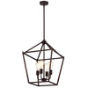 Ironclad Industrial 4 Light Oil Rubbed Bronze Inverted Pendant Ceiling Fixture 16" Wide