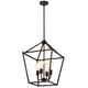 Ironclad Industrial 4 Light Oil Rubbed Bronze Inverted Pendant Ceiling Fixture 16" Wide