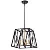 Chloe Lighting Ironclad Industrial 4 Light Textured Black Inverted Pendant Ceiling Fixture 14’’ Wide CHL-CH2D011BK14-UP4