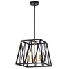 Chloe Lighting Ironclad Industrial 4 Light Textured Black Inverted Pendant Ceiling Fixture 14" Wide