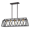Chloe Lighting Ironclad Industrial 5 Light Textured Black Island Pendant Ceiling Fixture 35’’ Wide CHL-CH2D011BK35-IL5