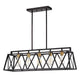 Chloe Lighting Ironclad Industrial 5 Light Textured Black Island Pendant Ceiling Fixture 35’’ Wide CHL-CH2D011BK35-IL5