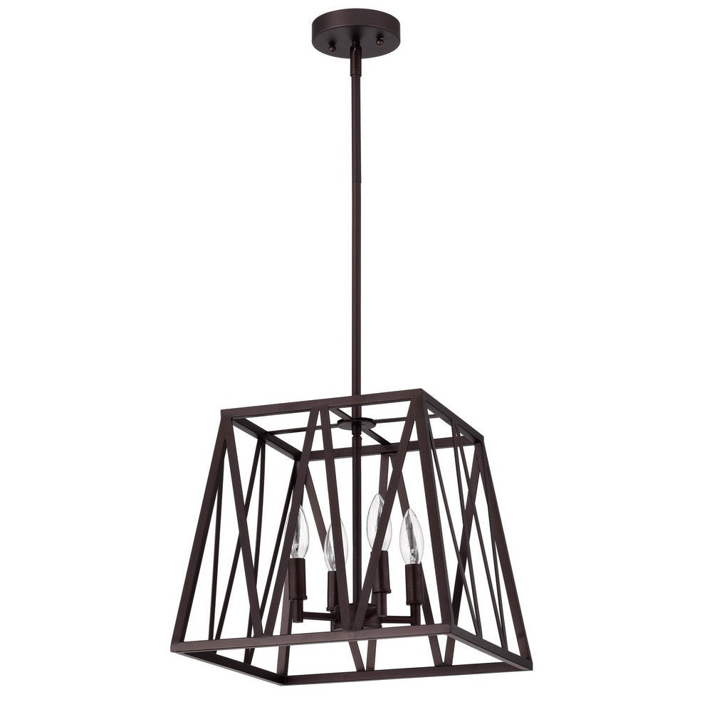 Ironclad Industrial 4 Light Oil Rubbed Bronze Inverted Pendant Ceiling Fixture 14’’ Wide CHL-CH2D011RB14-UP4