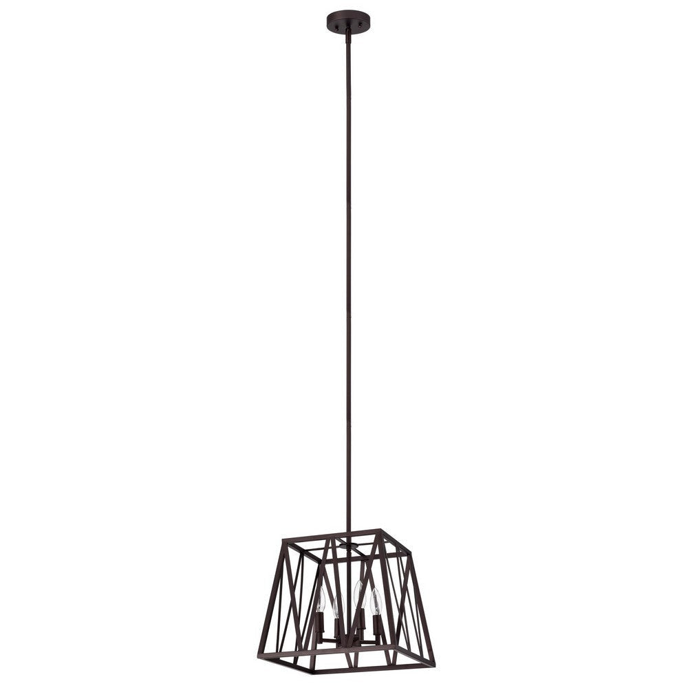 Ironclad Industrial 4 Light Oil Rubbed Bronze Inverted Pendant Ceiling Fixture 14’’ Wide CHL-CH2D011RB14-UP4