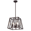 Ironclad Industrial 4 Light Oil Rubbed Bronze Inverted Pendant Ceiling Fixture 14" Wide