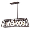 Ironclad Industrial 5 Light Oil Rubbed Bronze Island Pendant Ceiling Fixture 35" Wide