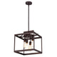 Chloe Lighting Ironclad Industrial 4 Light Oil Rubbed Bronze Large Pendant Ceiling Fixture15" Wide