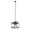 Chloe Lighting Ironclad Industrial 4 Light Oil Rubbed Bronze Large Pendant Ceiling Fixture15’’ Wide CHL-CH2D012RB15-DP4