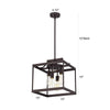 Chloe Lighting Ironclad Industrial 4 Light Oil Rubbed Bronze Large Pendant Ceiling Fixture15’’ Wide CHL-CH2D012RB15-DP4