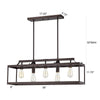 Ironclad Industrial 5 Light Oil Rubbed Bronze Island Pendant Ceiling Fixture 36’’ Wide CHL-CH2D012RB36-IL5