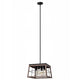 Chloe Lighting Ironclad Industrial 4 Light Ancient Wood Large Pendant Ceiling Fixture 16’’ Wide CHL-CH2D013AW16-DP4