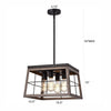 Chloe Lighting Ironclad Industrial 4 Light Ancient Wood Large Pendant Ceiling Fixture 16’’ Wide CHL-CH2D013AW16-DP4