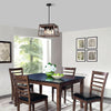 Chloe Lighting Ironclad Industrial 4 Light Ancient Wood Large Pendant Ceiling Fixture 16" Wide