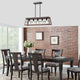 Chloe Lighting Ironclad Industrial 5 Light Ancient Wood Island Pendant Ceiling Fixture 35" Wide