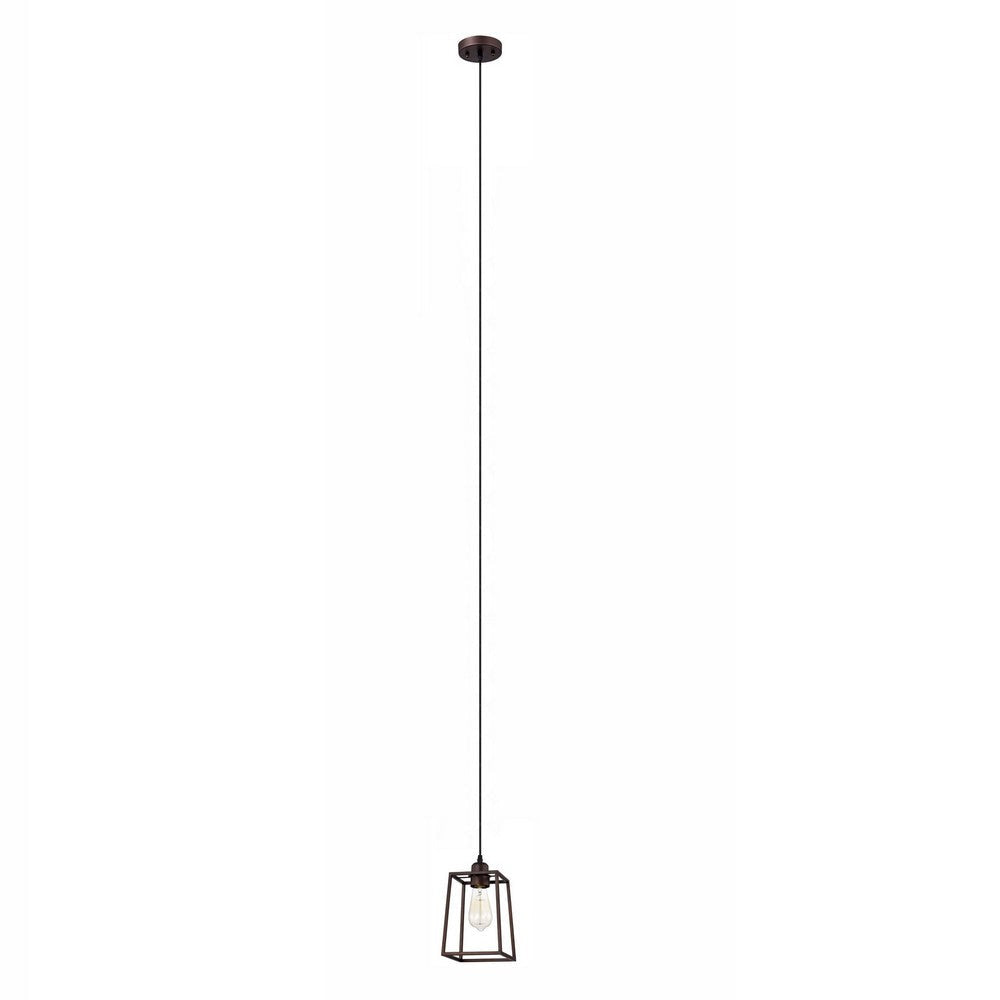 Chloe Lighting Ironclad Industrial 1 Light Oil Rubbed Bronze Mini Pendant Ceiling Fixture 6’’ Wide CHL-CH2D014RB06-DP1