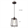 Chloe Lighting Ironclad Industrial 1 Light Oil Rubbed Bronze Mini Pendant Ceiling Fixture 6’’ Wide CHL-CH2D014RB06-DP1