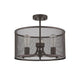 Industrial Metal 3 Light Ceiling Fixture with Wall Outlet Switch Bronze CHL-CH2D065RB16-SF3