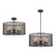 CHLOE Lighting LORRY Industrial 5 Light Rubbed Bronze Semi-flush 20’’ Wide CHL-CH2D065RB20-SF5