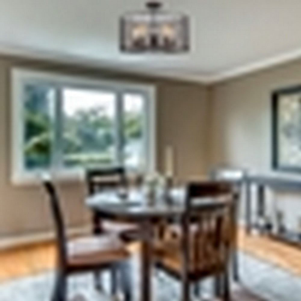 CHLOE Lighting LORRY Industrial 5 Light Rubbed Bronze Semi-flush 20’’ Wide CHL-CH2D065RB20-SF5