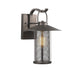 ELIJAH Industrial-style 1 Light Rubbed Bronze Outdoor Wall Sconce 14" Tall
