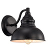 Chloe Lighting Ironclad Industrial 1 Light Textured Black Indoor Wall Sconce 8" Wide