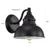 Chloe Lighting Ironclad Industrial 1 Light Textured Black Indoor Wall Sconce 8’’ Wide CHL-CH2D094BK08-WS1