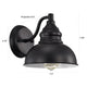 Chloe Lighting Ironclad Industrial 1 Light Textured Black Indoor Wall Sconce 8’’ Wide CHL-CH2D094BK08-WS1