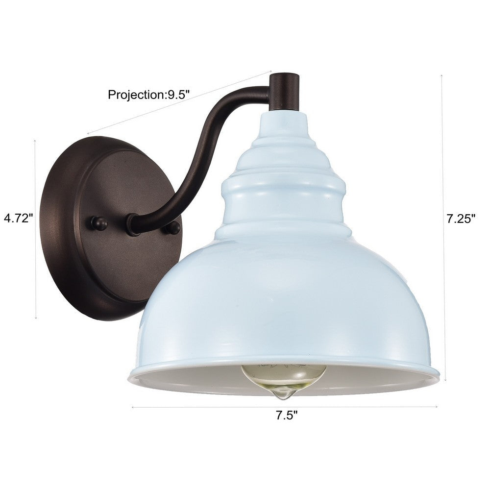Ironclad Industrial 1 Light Oil Rubbed Bronze Indoor Wall Sconce 8’’ Wide CHL-CH2D094LB08-WS1