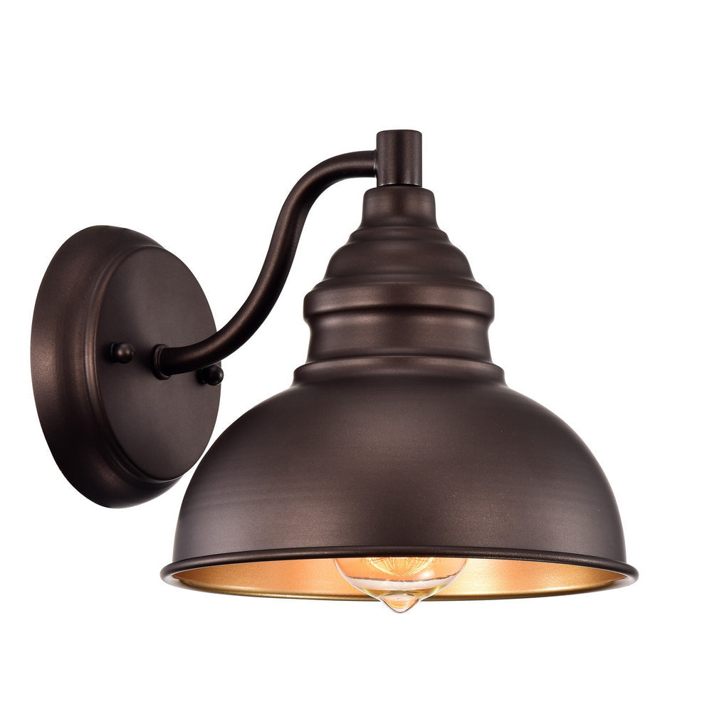 Ironclad Industrial 1 Light Oil Rubbed Bronze Indoor Wall Sconce 8" Wide