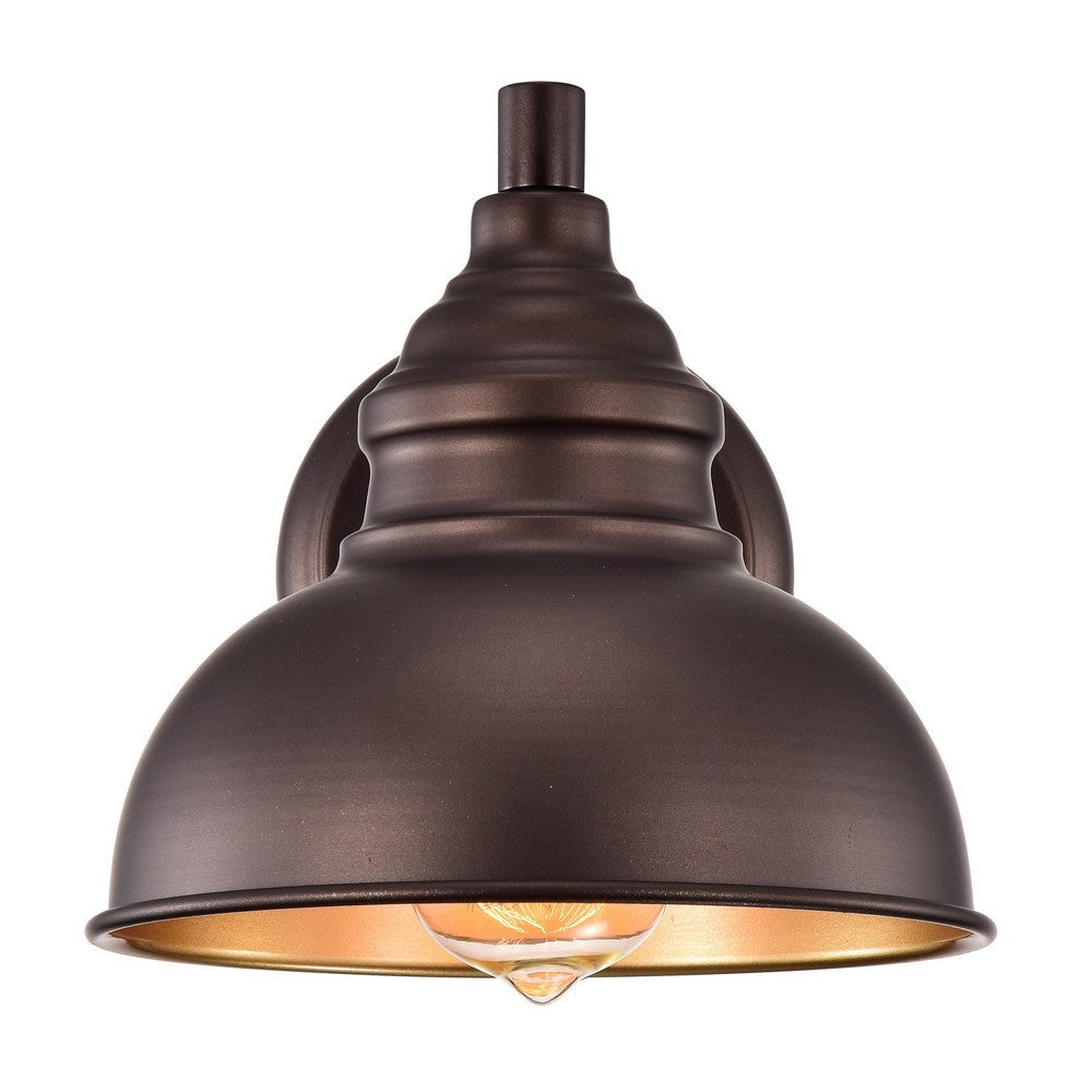 Ironclad Industrial 1 Light Oil Rubbed Bronze Indoor Wall Sconce 8’’ Wide CHL-CH2D094LB08-WS1