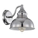 Chloe Lighting Ironclad Industrial 1 Light Chrome Indoor Wall Sconce 8’’ Wide CHL-CH2D095CM08-WS1