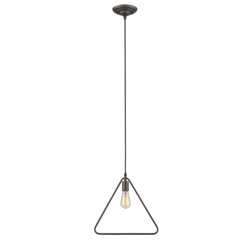 IRONCLAD Industrial-style 1 Light Rubbed Bronze Ceiling Mini Pendant 15" Wide