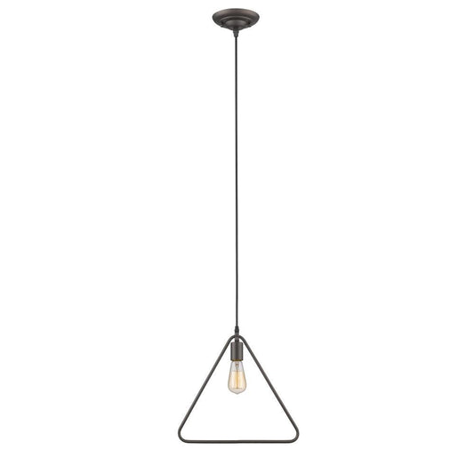 IRONCLAD Industrial-style 1 Light Rubbed Bronze Ceiling Mini Pendant 15" Wide