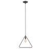 IRONCLAD Industrial-style 1 Light Rubbed Bronze Ceiling Mini Pendant 15" Wide