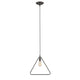IRONCLAD Industrial-style 1 Light Rubbed Bronze Ceiling Mini Pendant 15" Wide