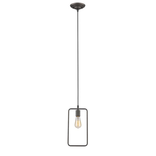 IRONCLAD Industrial-style 1 Light Rubbed Bronze Ceiling Mini Pendant 7" Wide