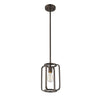 Lighting IRONCLAD Industrial 1 Light Rubbed Bronze Mini Ceiling Pendant 8’’ Wide CHL-CH2D124RB08-DP1
