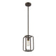 Lighting IRONCLAD Industrial 1 Light Rubbed Bronze Mini Ceiling Pendant 8’’ Wide CHL-CH2D124RB08-DP1