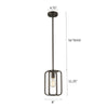 Lighting IRONCLAD Industrial 1 Light Rubbed Bronze Mini Ceiling Pendant 8’’ Wide CHL-CH2D124RB08-DP1