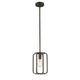 Lighting IRONCLAD Industrial 1 Light Rubbed Bronze Mini Ceiling Pendant 8" Wide