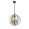 Lighting DARBY Industrial 4 Light Rubbed Bronze & Gold Ceiling Pendant 16’’ Wide CHL-CH2D125RG16-UP4