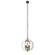 Lighting DARBY Industrial 4 Light Rubbed Bronze & Gold Ceiling Pendant 16’’ Wide CHL-CH2D125RG16-UP4