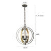 Lighting DARBY Industrial 4 Light Rubbed Bronze & Gold Ceiling Pendant 16’’ Wide CHL-CH2D125RG16-UP4