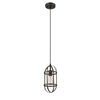 Lighting IRONCLAD Industrial 1 Light Rubbed Bronze Mini Ceiling Pendant 5.5’’ Wide CHL-CH2D126RB06-DP1
