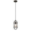 Lighting IRONCLAD Industrial 1 Light Rubbed Bronze Mini Ceiling Pendant 5.5" Wide