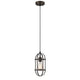 Lighting IRONCLAD Industrial 1 Light Rubbed Bronze Mini Ceiling Pendant 5.5" Wide