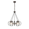 Lighting IRONCLAD Industrial 5 Light Rubbed Bronze Ceiling Pendant 23’’ Wide CHL-CH2D127RB23-DP5
