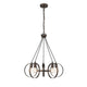 Lighting IRONCLAD Industrial 5 Light Rubbed Bronze Ceiling Pendant 23’’ Wide CHL-CH2D127RB23-DP5
