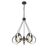 Lighting IRONCLAD Industrial 5 Light  Rubbed Bronze Ceiling Pendant 23" Wide
