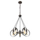 Lighting IRONCLAD Industrial 5 Light  Rubbed Bronze Ceiling Pendant 23" Wide